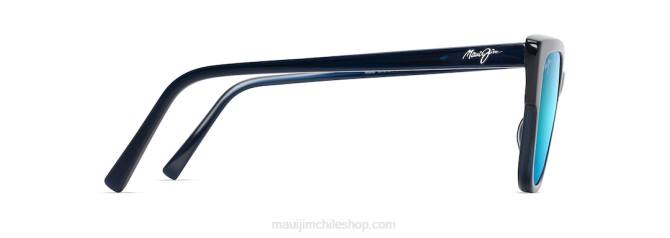 4DRP56 azul marino/azul hawaiano lentes de sol estilo ojo de gato polarizados kou Maui Jim