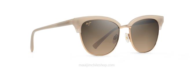 4DRP71 almendra lechosa con oro/bronce hcl lentes de sol ojo de gato polarizados lokelani Maui Jim