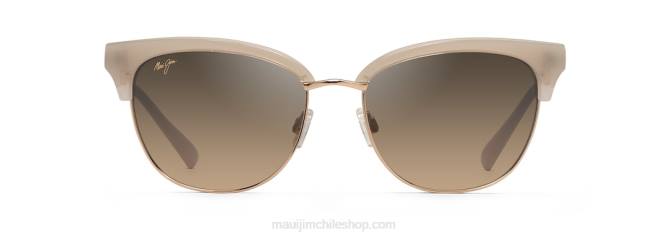4DRP71 almendra lechosa con oro/bronce hcl lentes de sol ojo de gato polarizados lokelani Maui Jim
