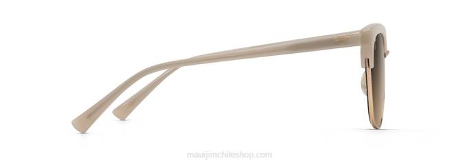 4DRP71 almendra lechosa con oro/bronce hcl lentes de sol ojo de gato polarizados lokelani Maui Jim