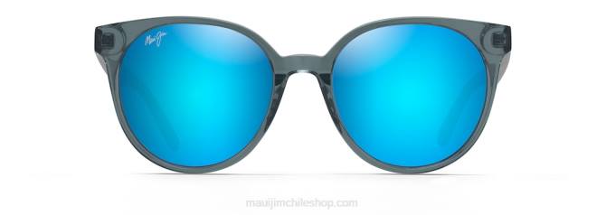 4DRP96 azul acero con cristal/azul hawaii lentes de sol cat eye polarizados mehana Maui Jim