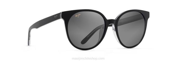4DRP97 negro con cristal/gris neutro lentes de sol cat eye polarizados mehana Maui Jim