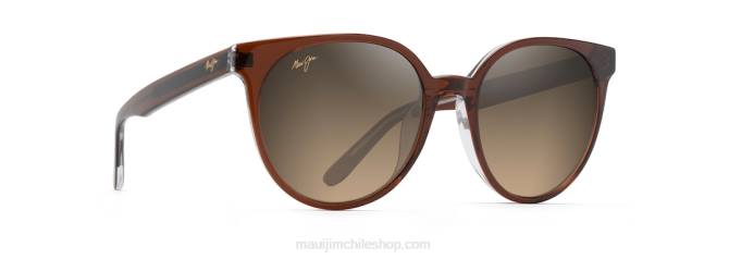 4DRP98 rootbeer con cristal/hcl bronce lentes de sol cat eye polarizados mehana Maui Jim