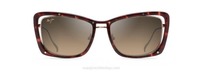 4DRP252 tortuga con oro brillante/bronce hcl gafas de sol de lujo polarizadas a la deriva Maui Jim
