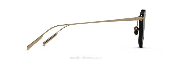 4DRP41 negro con dorado/gris neutro gafas de sol de lujo polarizadas alika Maui Jim