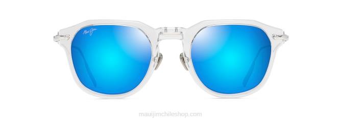 4DRP42 cristal con plata/azul hawaii gafas de sol de lujo polarizadas alika Maui Jim