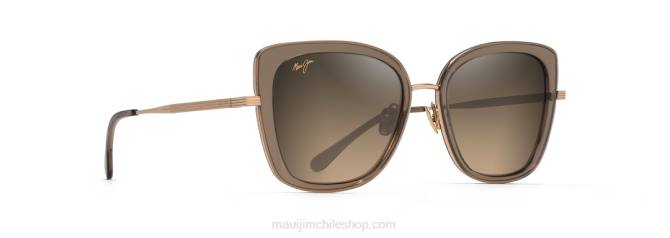 4DRP91 taupe transparente con oro/bronce hcl gafas de sol de lujo polarizadas violet lake Maui Jim