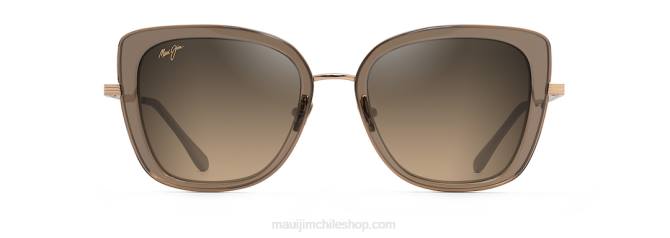 4DRP91 taupe transparente con oro/bronce hcl gafas de sol de lujo polarizadas violet lake Maui Jim