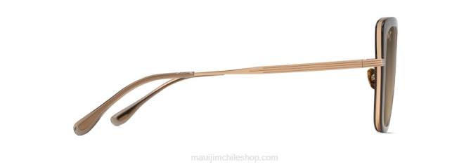 4DRP91 taupe transparente con oro/bronce hcl gafas de sol de lujo polarizadas violet lake Maui Jim