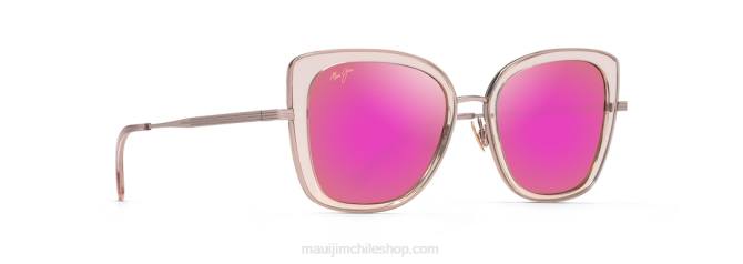 4DRP92 rosa transparente con oro rosa/amanecer gafas de sol de lujo polarizadas violet lake Maui Jim