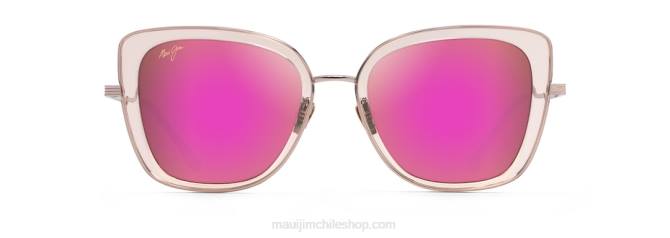 4DRP92 rosa transparente con oro rosa/amanecer gafas de sol de lujo polarizadas violet lake Maui Jim