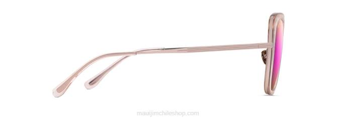 4DRP92 rosa transparente con oro rosa/amanecer gafas de sol de lujo polarizadas violet lake Maui Jim