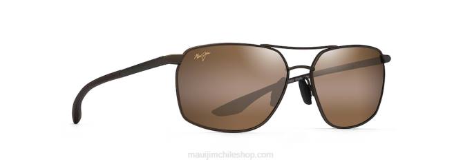 4DRP101 bronce/bronce hcl gafas de sol rectangulares polarizadas pu'u kukui Maui Jim