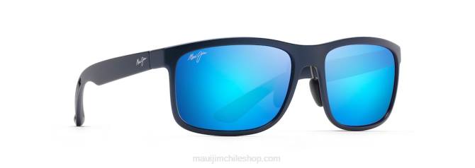 4DRP145 azul mate/azul hawaiano lentes de sol rectangulares polarizados huelo Maui Jim