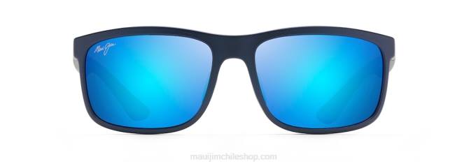 4DRP145 azul mate/azul hawaiano lentes de sol rectangulares polarizados huelo Maui Jim