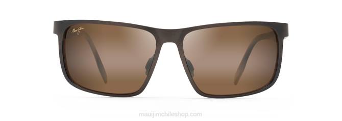 4DRP217 chocolate cepillado/bronce hcl lentes de sol rectangulares polarizados wana Maui Jim