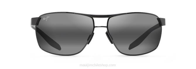 4DRP225 bronce oscuro con patillas negras y grises/gris neutro gafas de sol rectangulares polarizadas the bird Maui Jim