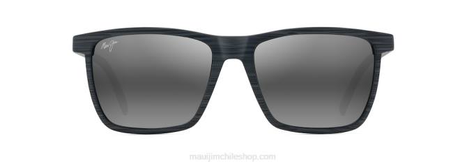 4DRP25 raya gris/gris neutro gafas de sol rectangulares polarizadas unidireccionales Maui Jim