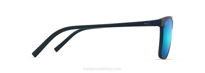 4DRP26 raya azul marino oscuro/azul hawaii gafas de sol rectangulares polarizadas unidireccionales Maui Jim