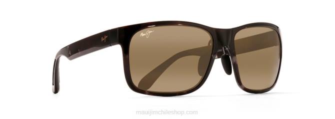 4DRP304 tortuga gris/hcl bronce gafas de sol rectangulares polarizadas arenas rojas Maui Jim