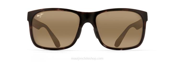 4DRP304 tortuga gris/hcl bronce gafas de sol rectangulares polarizadas arenas rojas Maui Jim