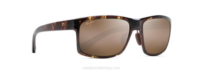 4DRP345 tortuga verde oliva/bronce hcl pokowai gafas de sol rectangulares con arco polarizado Maui Jim