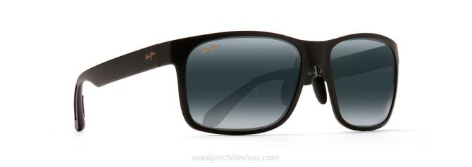4DRP351 negro mate/gris neutro lentes de sol rectangulares polarizados red sands asian fit Maui Jim