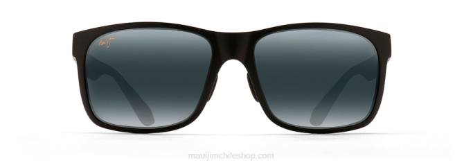 4DRP351 negro mate/gris neutro lentes de sol rectangulares polarizados red sands asian fit Maui Jim