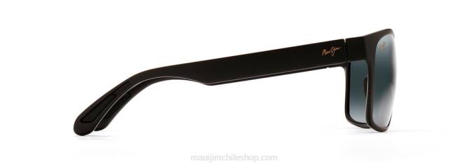 4DRP351 negro mate/gris neutro lentes de sol rectangulares polarizados red sands asian fit Maui Jim