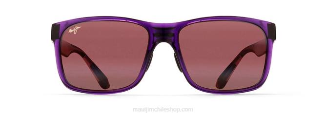 4DRP354 desvanecimiento púrpura/rosa lentes de sol rectangulares polarizados red sands asian fit Maui Jim