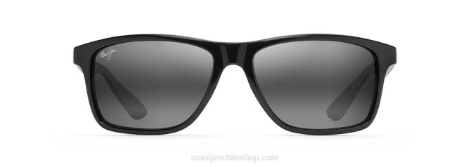 4DRP365 negro brillante/gris neutro gafas de sol onshore rectangulares polarizadas Maui Jim