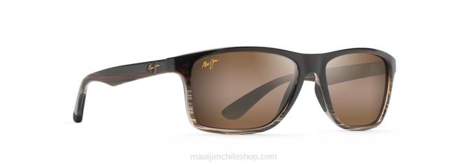 4DRP368 desvanecimiento de chocolate/bronce hcl gafas de sol onshore rectangulares polarizadas Maui Jim