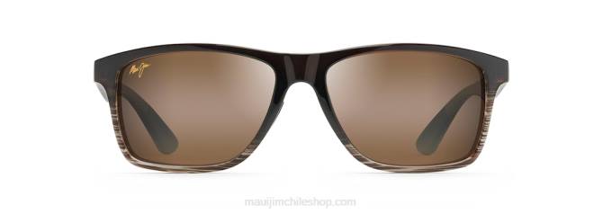 4DRP368 desvanecimiento de chocolate/bronce hcl gafas de sol onshore rectangulares polarizadas Maui Jim