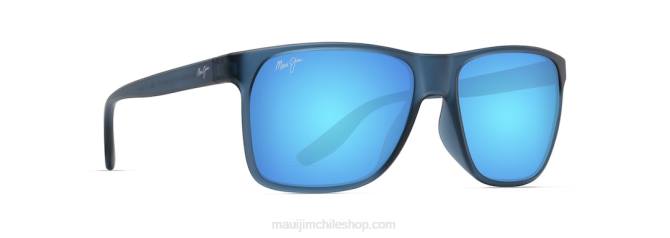 4DRP38 hawaii azul marino/azul mate lentes de sol rectangulares polarizados pailolo Maui Jim