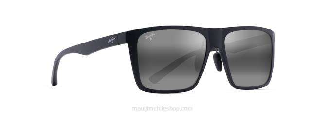 4DRP3 negro mate/gris neutro lentes de sol rectangulares polarizados honokalani Maui Jim