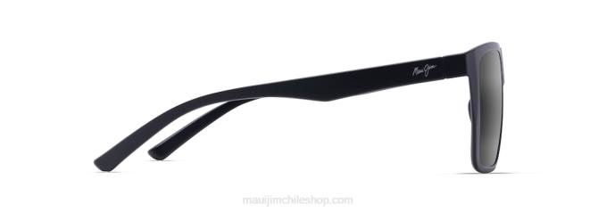 4DRP3 negro mate/gris neutro lentes de sol rectangulares polarizados honokalani Maui Jim
