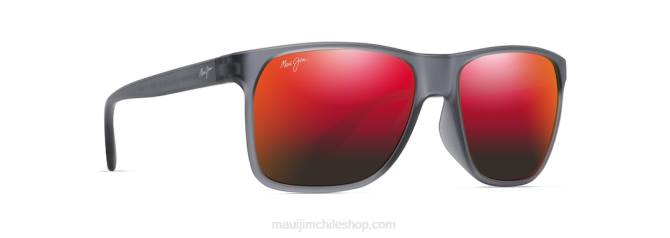 4DRP40 gris mate translúcido/lava hawaii lentes de sol rectangulares polarizados pailolo Maui Jim