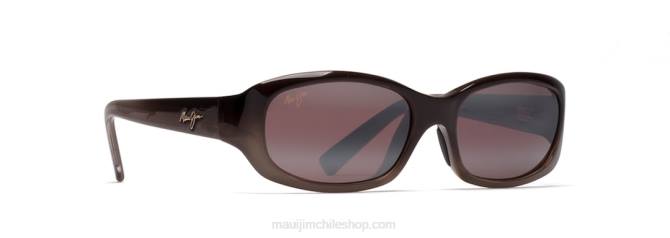 4DRP410 chocolate fundido/rosa gafas de sol punchbowl polarizadas rectangulares Maui Jim