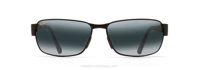 4DRP435 negro mate/gris neutro lentes de sol rectangulares polarizados coral negro Maui Jim
