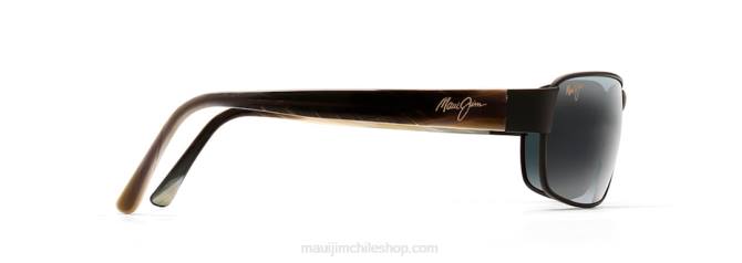 4DRP435 negro mate/gris neutro lentes de sol rectangulares polarizados coral negro Maui Jim