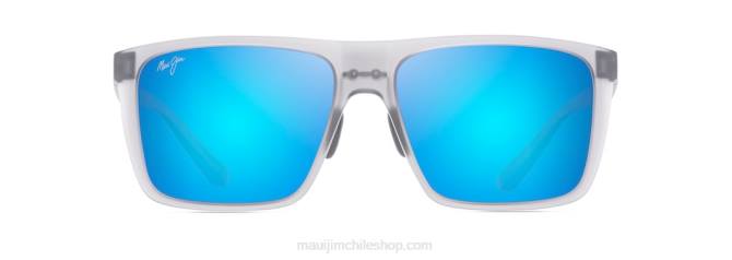 4DRP4 gris translúcido/azul hawaii lentes de sol rectangulares polarizados honokalani Maui Jim