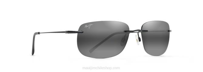 4DRP178 negro brillante/gris neutro gafas de sol polarizadas sin montura ohai Maui Jim