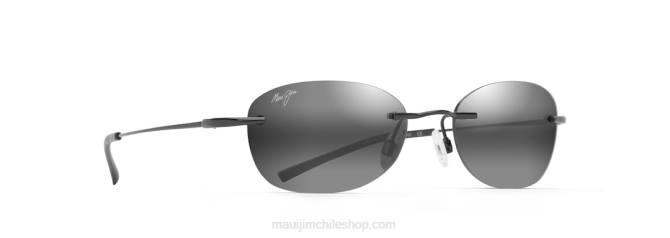 4DRP180 negro brillante/gris neutro aki aki gafas de sol polarizadas sin montura Maui Jim