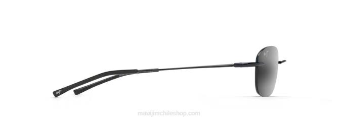 4DRP180 negro brillante/gris neutro aki aki gafas de sol polarizadas sin montura Maui Jim