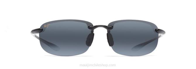 4DRP182 negro brillante/gris neutro anteojos de sol sin montura polarizados de ajuste universal ho\'okipa Maui Jim