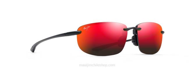 4DRP183 negro mate/lava hawaiana anteojos de sol sin montura polarizados de ajuste universal ho'okipa Maui Jim
