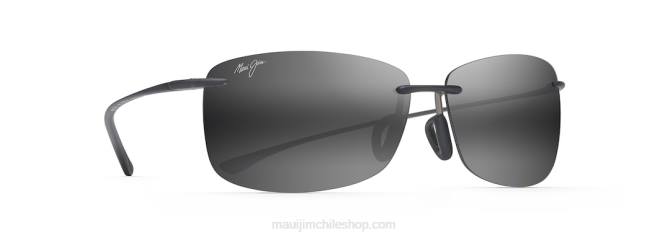 4DRP237 gris mate/gris neutro gafas de sol polarizadas sin montura akau Maui Jim
