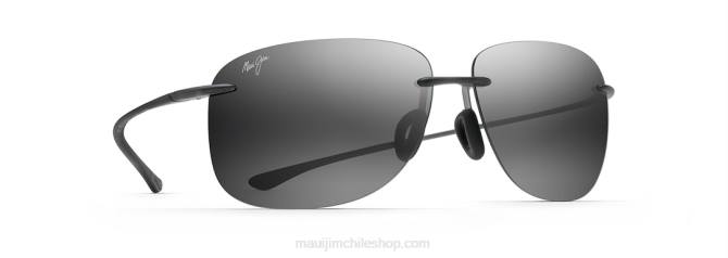 4DRP268 gris mate/gris neutro gafas de sol polarizadas sin montura hikina Maui Jim