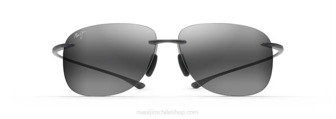 4DRP268 gris mate/gris neutro gafas de sol polarizadas sin montura hikina Maui Jim