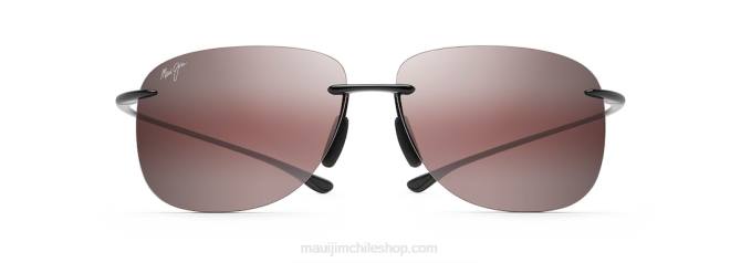 4DRP269 negro brillo/rosa gafas de sol polarizadas sin montura hikina Maui Jim
